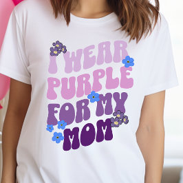 Camiseta Consciência do Alzheimer, visto roxo para a minha 