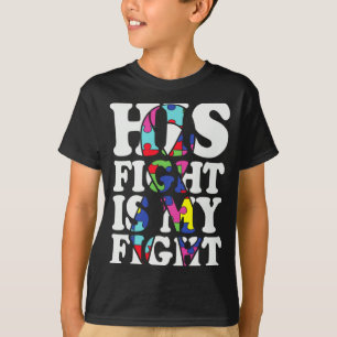 Camiseta Consciência do Autismo A Luta Dele é Minha Luta Ap