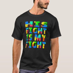 Camiseta Consciência do Autismo A Luta Dele É Minha Luta Cr
