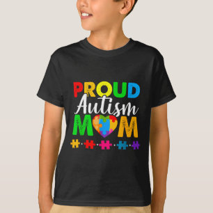 Camiseta Consciência do autismo aceitação mamãe mama orgulh