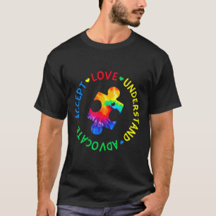 Camiseta Consciência do Autismo Aceitar Adaptar Advogar Mãe