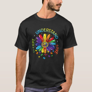 Camiseta Consciência do Autismo Aceitar Compreender Amor Ar