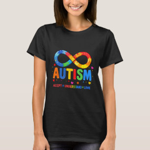 Camiseta Consciência do Autismo Aceitar Entender Amor Apoio