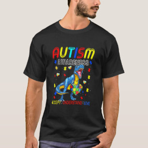 Camiseta Consciência do Autismo Aceite Compreenda Ame Rex