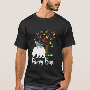 Camiseta Consciência do Autismo Amor Apoio do Papai Urso