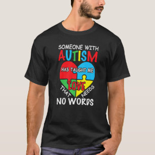 Camiseta Consciência do Autismo Amor Sem Palavras Peça do Q
