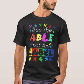 Camiseta Consciência do Autismo Apoio Autismo Veja O Capaz