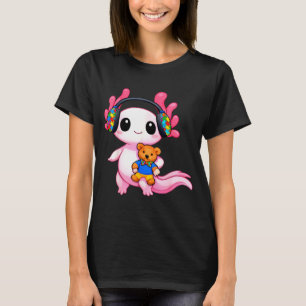 Camiseta Consciência do autismo axolotl fofo animal
