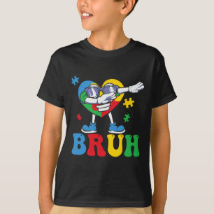 Camiseta Consciência do Autismo Bruh Dabbing Peça do Quebra
