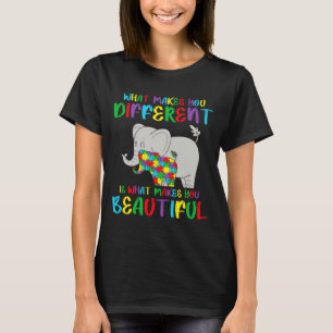 Camiseta Consciência do Autismo Diferente Mas Bonito Autism