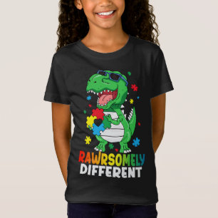 Camiseta Consciência do Autismo Dinossauro Muito Diferente