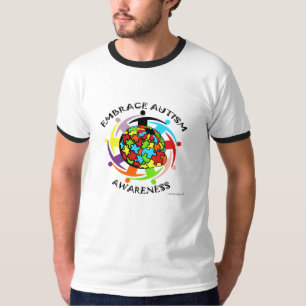 Camiseta Consciência do autismo do abraço