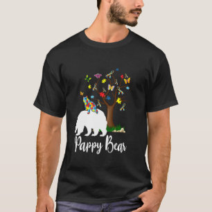 Camiseta Consciência do Autismo do Papai Urso Amor Apoio