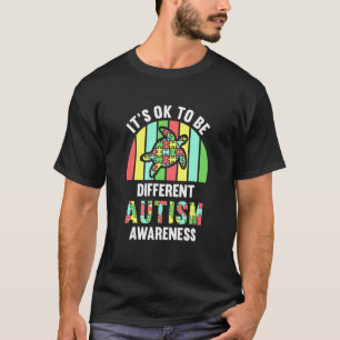 Camiseta Consciência do Autismo É Okay Ser Diferente Tartar