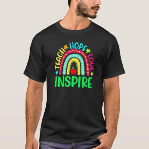 Camiseta Consciência do Autismo Ensine Esperança Amor Inspi