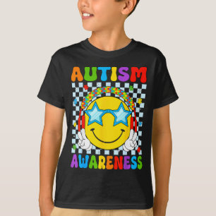 Camiseta Consciência do autismo equipe de apoio divertido p