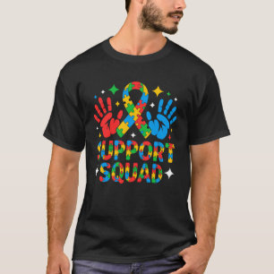 Camiseta Consciência do Autismo Esquadra de Apoio à Família