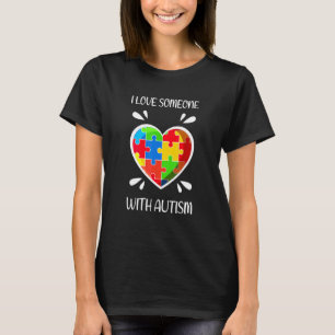 Camiseta Consciência do Autismo Eu Amo Alguém Com Autismo 2