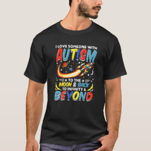 Camiseta Consciência do Autismo Eu Amo Alguém Com Autismo A