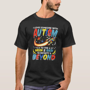 Camiseta Consciência do Autismo Eu Amo Alguém Com Autismo A