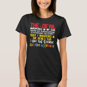 Camiseta Consciência do Autismo Eu Sou A Tempestade Guerrei