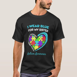 Camiseta Consciência do Autismo Eu Uso Azul Por Apoio à Min