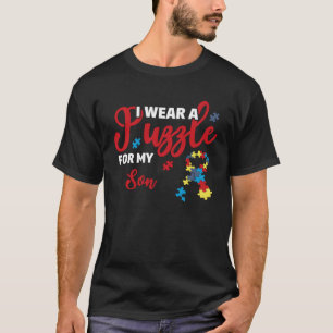 Camiseta Consciência do Autismo Família Eu Uso Uma Peça de