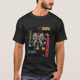 Camiseta Consciência do Autismo Inspirar Esperança Bondade