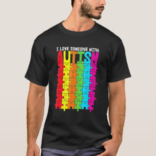 Camiseta Consciência do Autismo Mãe de Autista Eu Amo Algué
