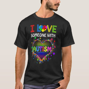 Camiseta Consciência do Autismo Mãe de Autista Eu Amo Algué