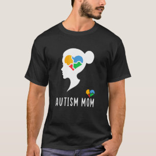 Camiseta Consciência do Autismo Mãe Forte Mãe Mãe Bla