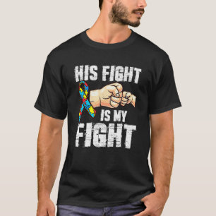 Camiseta Consciência do Autismo Mãe Pai do Autismo A Luta D