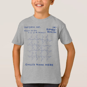 Camiseta Consciência do Autismo Motivacional, Quebra-cabeça