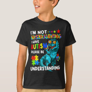 Camiseta Consciência do Autismo Não Estou Me Comportando Ma