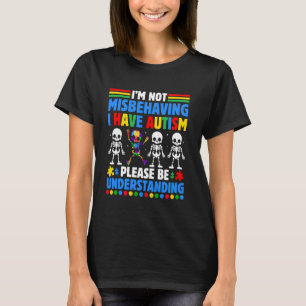 Camiseta Consciência do Autismo Não Estou Me Comportando Ma