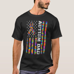 Camiseta Consciência do Autismo Orgulhoso Pai de Autista Ba
