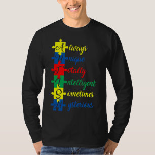 Camiseta Consciência do Autismo Sempre Único Totalmente Int