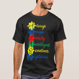Camiseta Consciência do Autismo Sempre Único Totalmente Int