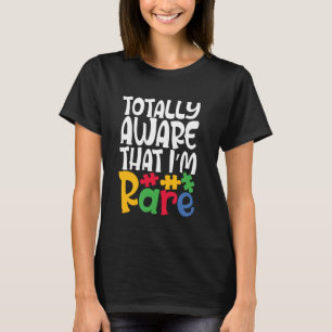 Camiseta Consciência do Autismo Sou Raro Orgulhoso Crianças