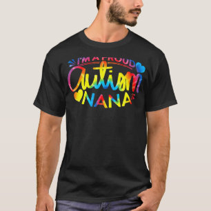 Camiseta Consciência do Autismo Sou uma Nana Orgulhosa do A