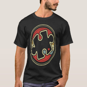 Camiseta Consciência do Autismo Vintage 70s 80s Puzzle Auti
