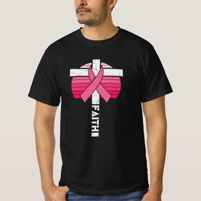 Camiseta Consciência do Cancer da Mama Esperança Fortalecim (Frente)