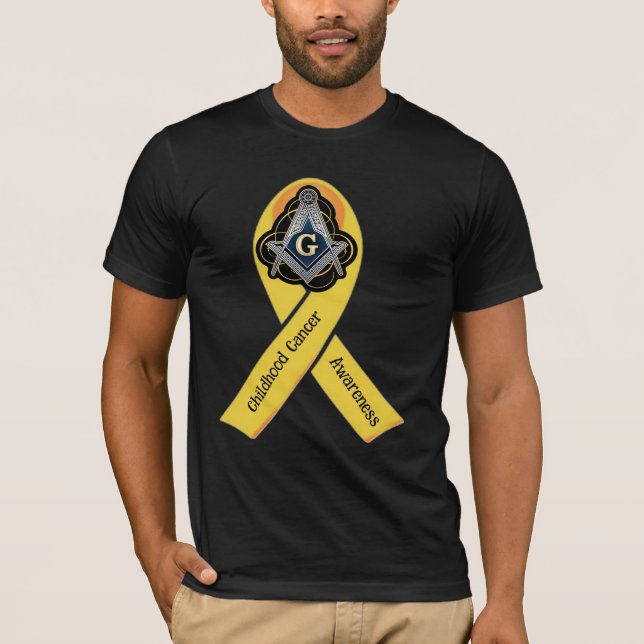 Camiseta Consciência do Cancer de infância Freemason (Frente)
