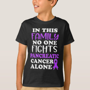 Camiseta Consciência Do câncer de pâncreas Nesta Família Ro