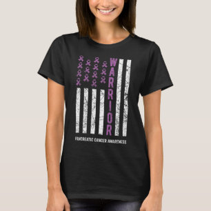 Camiseta Consciência do Câncer de pâncreas Roxo do Guerreir