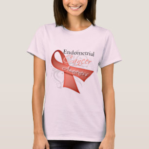 Camiseta Consciência do cancer Endometrial de fita de rolo