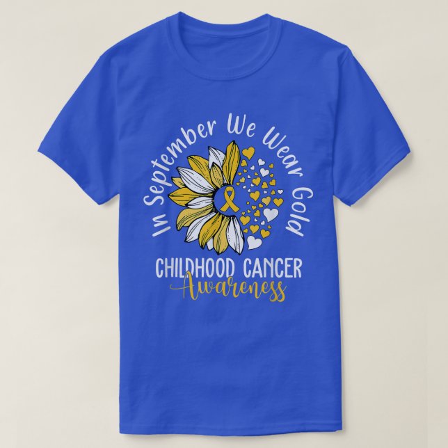 Camiseta Consciência do Cancer infantil, em setembro Vestim (Frente do Design)