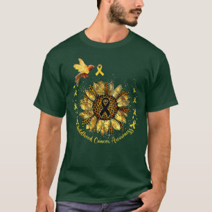 Camiseta Consciência do Cancer infantil Hummingbird Amarelo