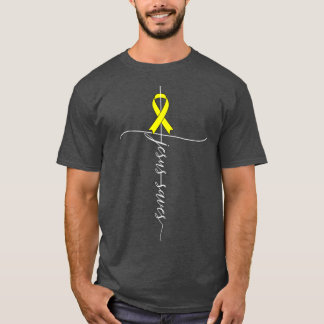Camiseta Consciência do Cancer Ósseo Jesus salva presentes 