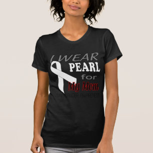 Camiseta Consciência do câncer pulmonar eu visto a pérol